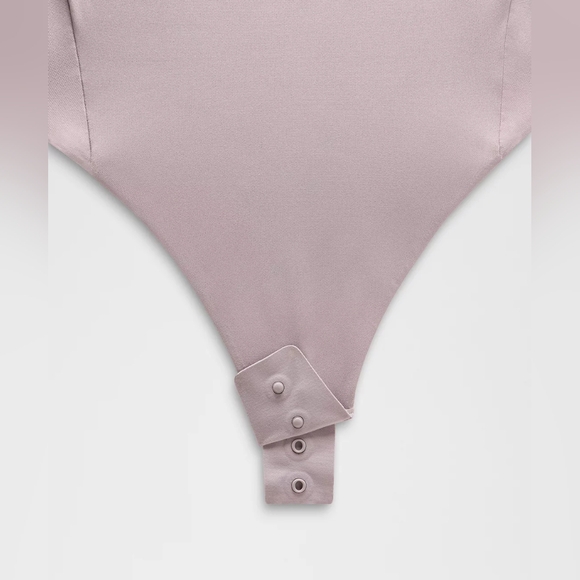 NWT Wundermost Nulu Mesh Scoop-Back Sleeveless Thong Bodysuit Mauve Grey XL - Picture 5 of 16